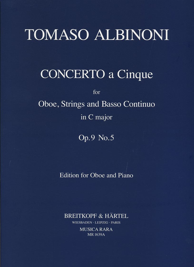 T. Albinoni: Konzert C-Dur op. 9/5<br>Oboe + Orchester - KA