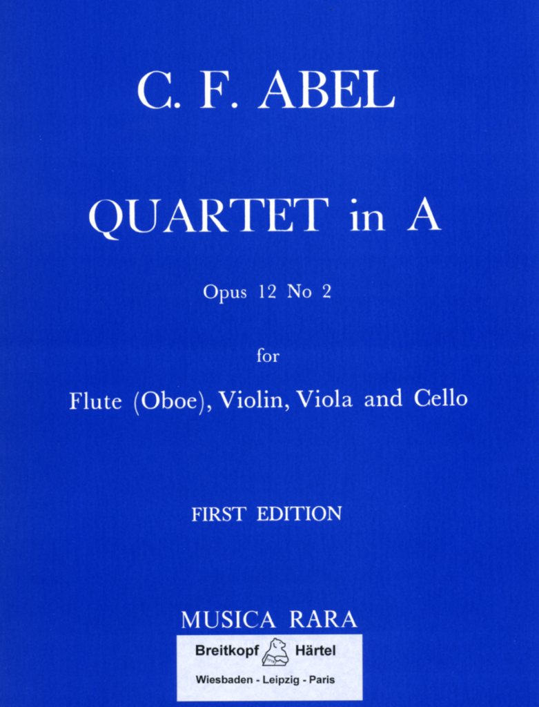 C.F. Abel(1723-87): Quartett op. 12/2<br>A-Dur für Oboe, Vl, Va + Vc.