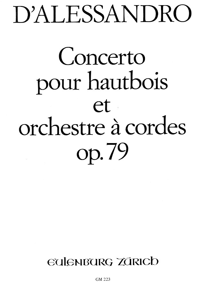 D&acute;Allessandro: Konzert op 79 für Oboe<br>+ Orchester - KA