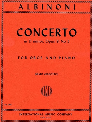 T. Albinoni: Konzert d-moll op 9/2<br>Oboe + Orchester - KA /IMC