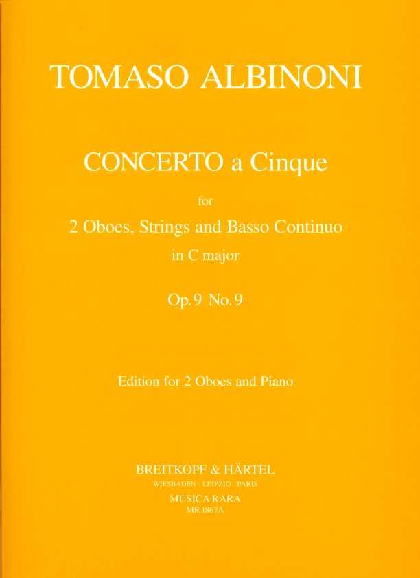 T. Albinoni: Konzert C-Dur op 9/9<br>für 2 Oboen + Orch - KA