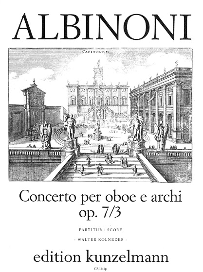 T. Albinoni: Konzert B-Dur op 7/3<br>Oboe + Orchester - Partitur