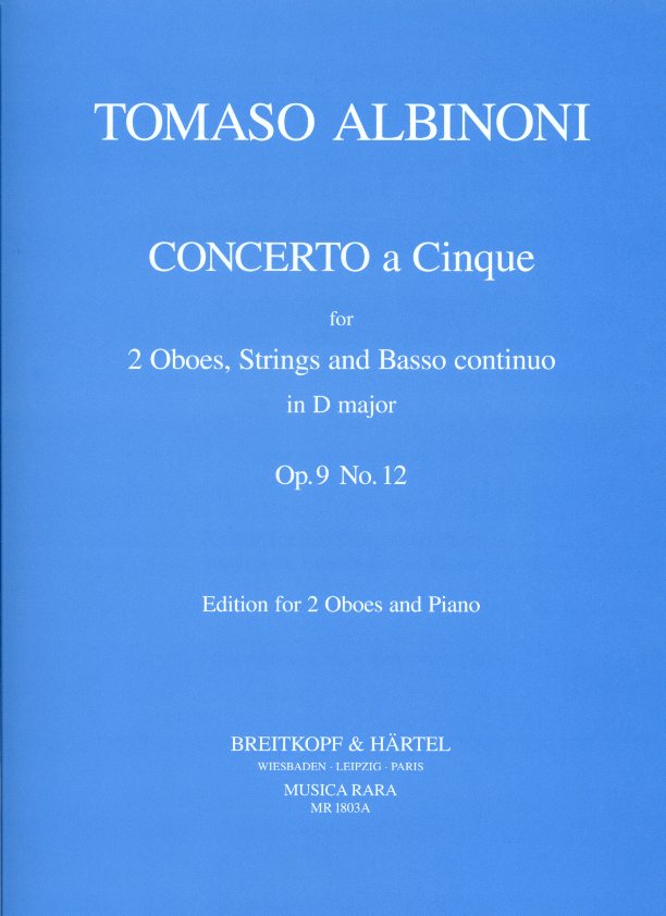 T. Albinoni: Konzert D-Dur op. 9/12<br>für 2 Oboen, Streicher + BC - KA
