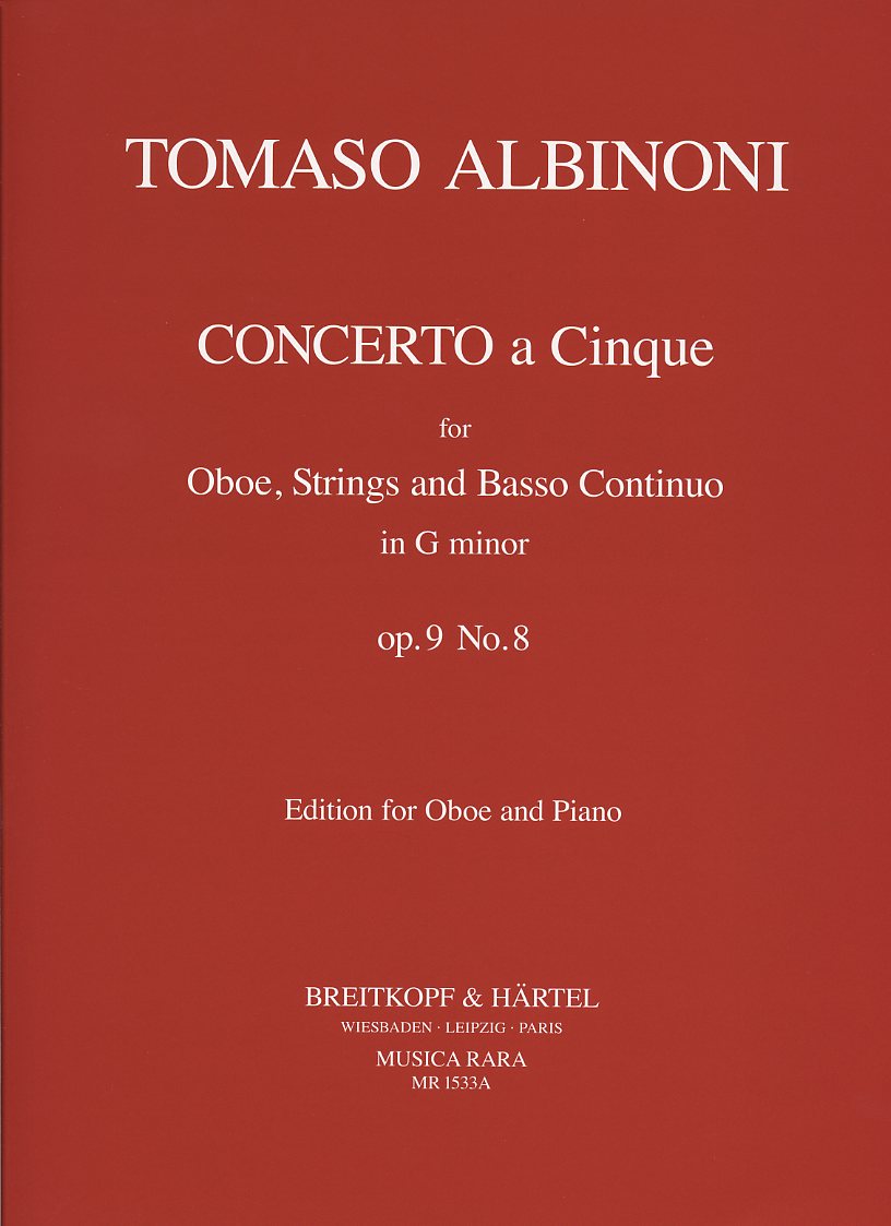 T. Albinoni: Konzert g-moll op. 9/8<br>Oboe + Orchester - KA