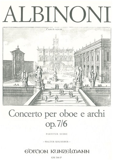 T. Albinoni: Konzert D-Dur op 7/6<br>Oboe + Orchester - Partitur