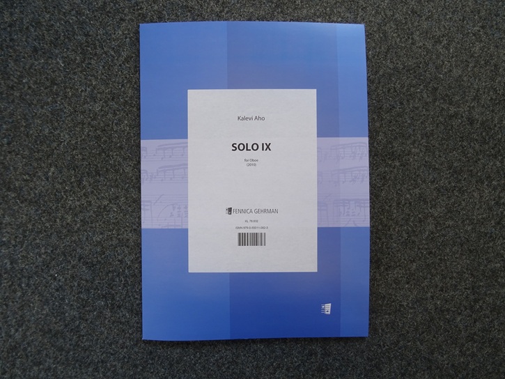 K. Aho(*1949):<br>Solo IX f�r Oboe solo