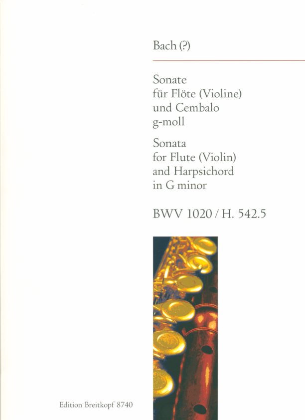 J.S. Bach: Sonate g-moll Flte + BC<br>BWV 1020