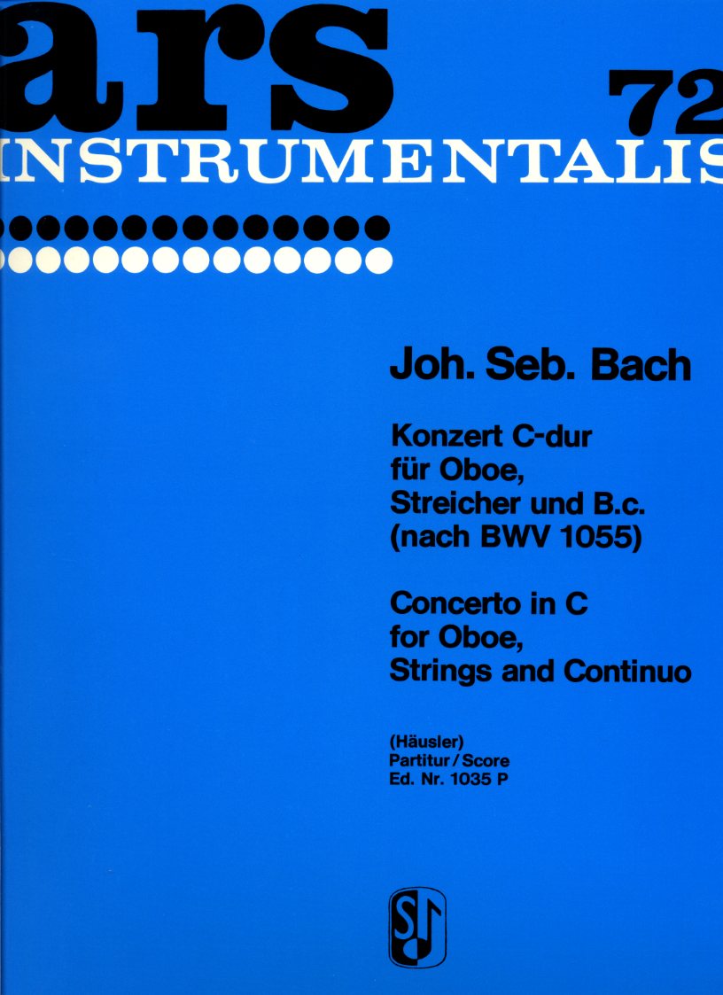 J.S. Bach: Konzert  C-Dur BWV 1055<br>fr Oboe, Streicher und B.C. - Partitur