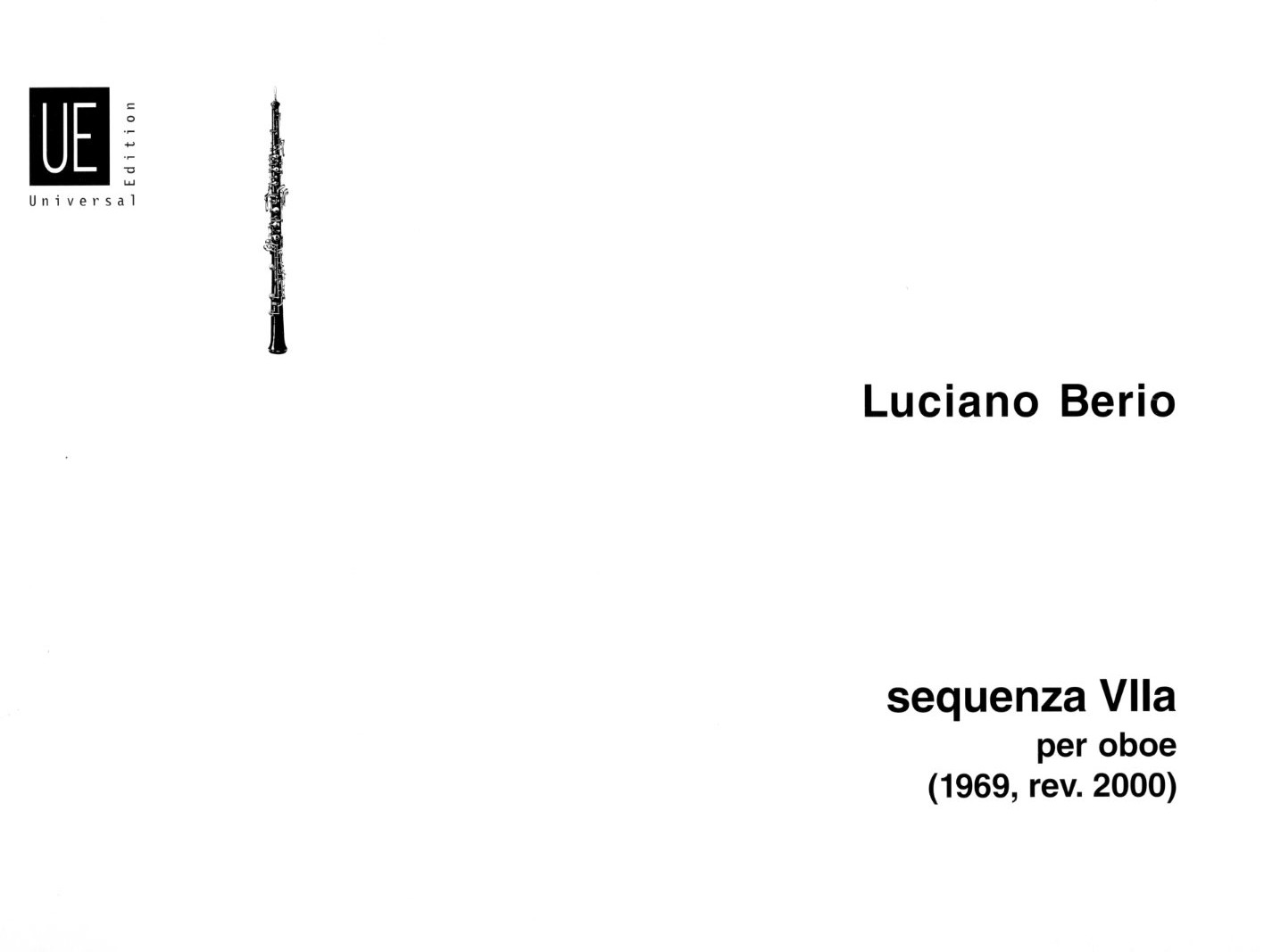 L. Berio: Sequenza VII a fr Oboe Solo<br>