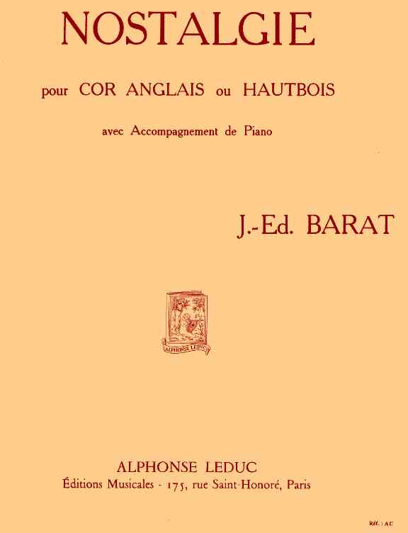 J.E. Barat: Nostalgie fr Engl. Horn<br>und Klavier