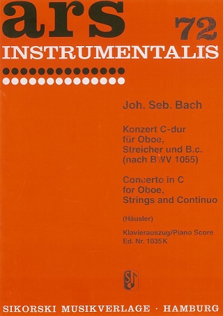 J.S. Bach: Konzert  C-Dur BWV 1055<br>für Oboe, Streicher + BC - KA