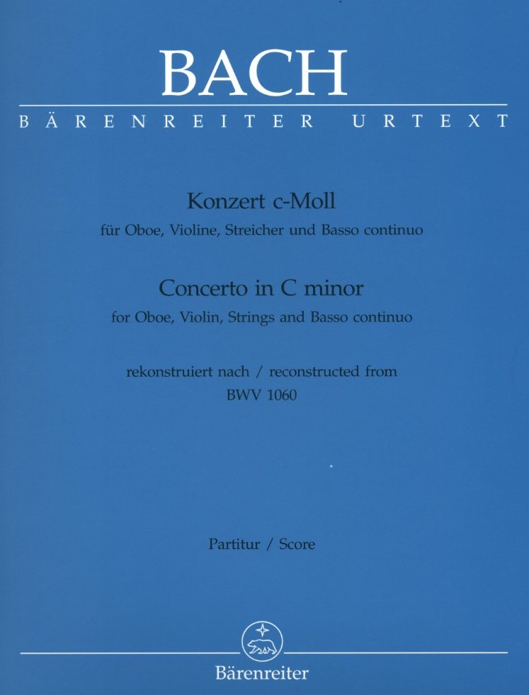 J.S. Bach: Doppelkonzert für Oboe, Viol.<br>+ Streicher c-moll-BWV 1060 - Partitur
