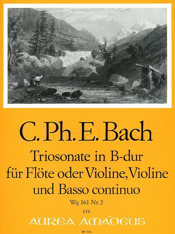 C.P.E. Bach: Triosonate B-Dur Wq 161<br>No. 2 für Flöte, Violine + BC