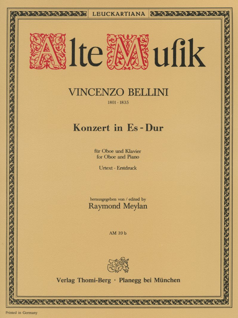 V. Bellini: Concerto Es-Dur für Oboe<br>+ Orch. - KA / Leuckart