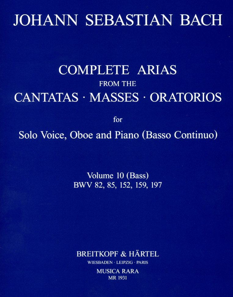 J.S. Bach: Kompl. Arien + Sinfonien<br>für Baß, Oboe + BC - Band 10