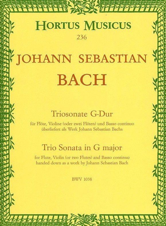 J.S. Bach: Triosonate G-Dur BWV 1038<br>Flöte(Oboe), Violine(Oboe)+BC /HM 236