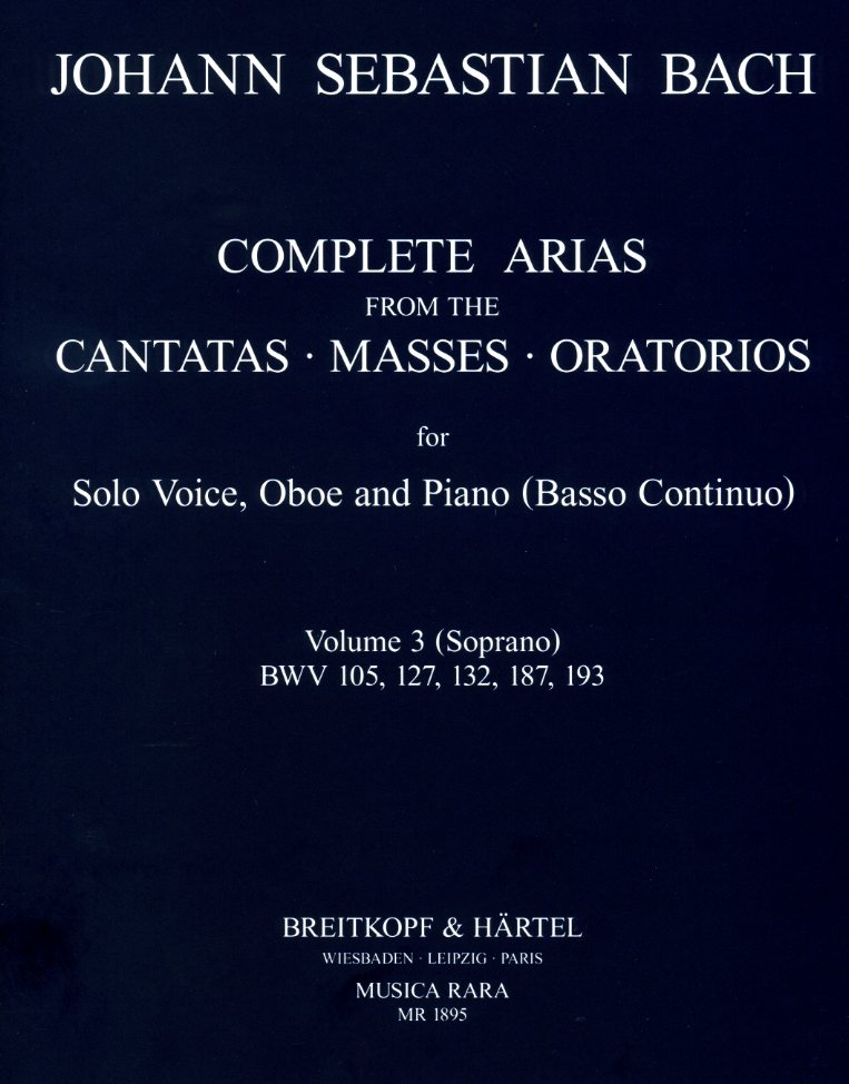 J.S. Bach: Kompl. Arien + Sinfonien<br>für Sopran, Oboe + BC - Band 3