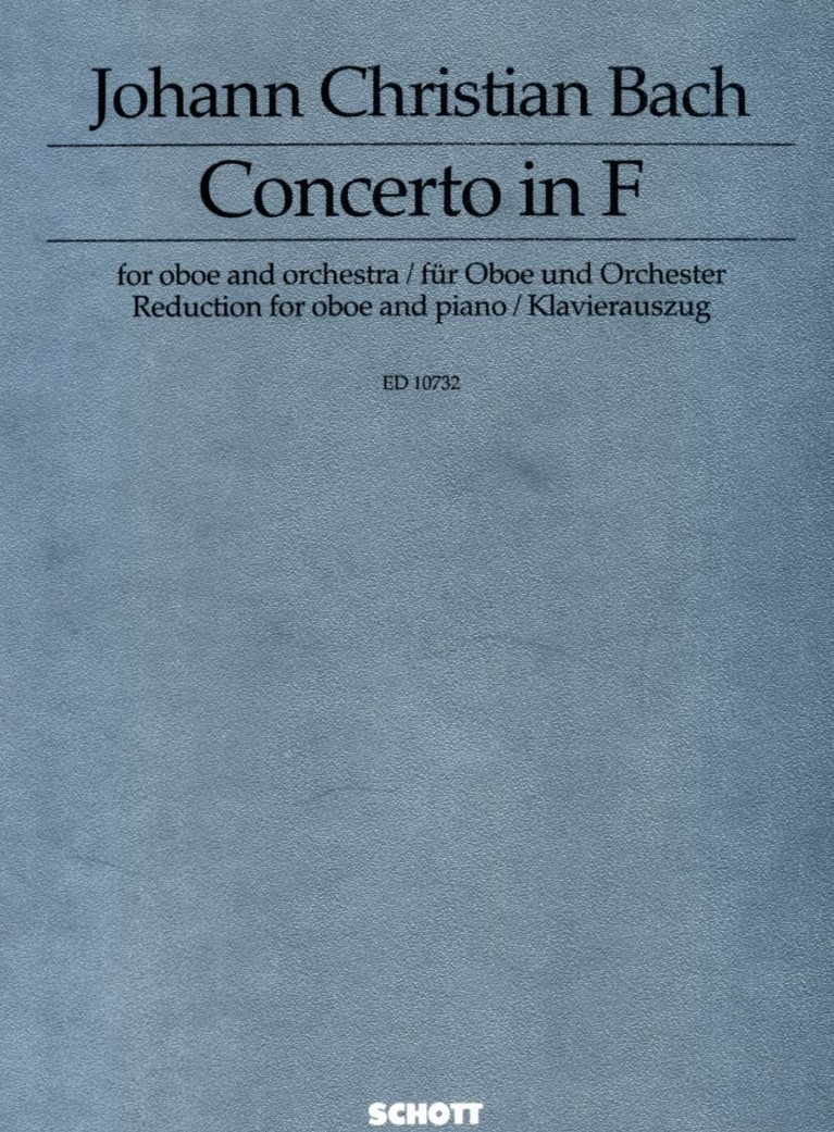 J.C. Bach: Konzert F-Dur fr Oboe +<br>Orch. - KA / Schott