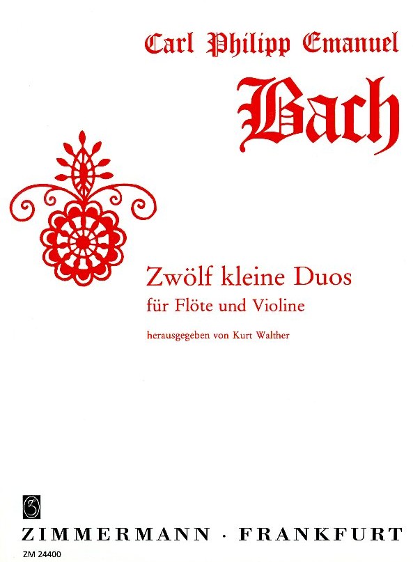 C.P.E. Bach: 12 kleine Duos<br>für 2 Oboen (Flöten/Violine)