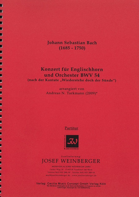 J.S. Bach: Konzert für Engl. Horn<br>nach BWV 54 (Widerstehe doch)/ arr. A. T
