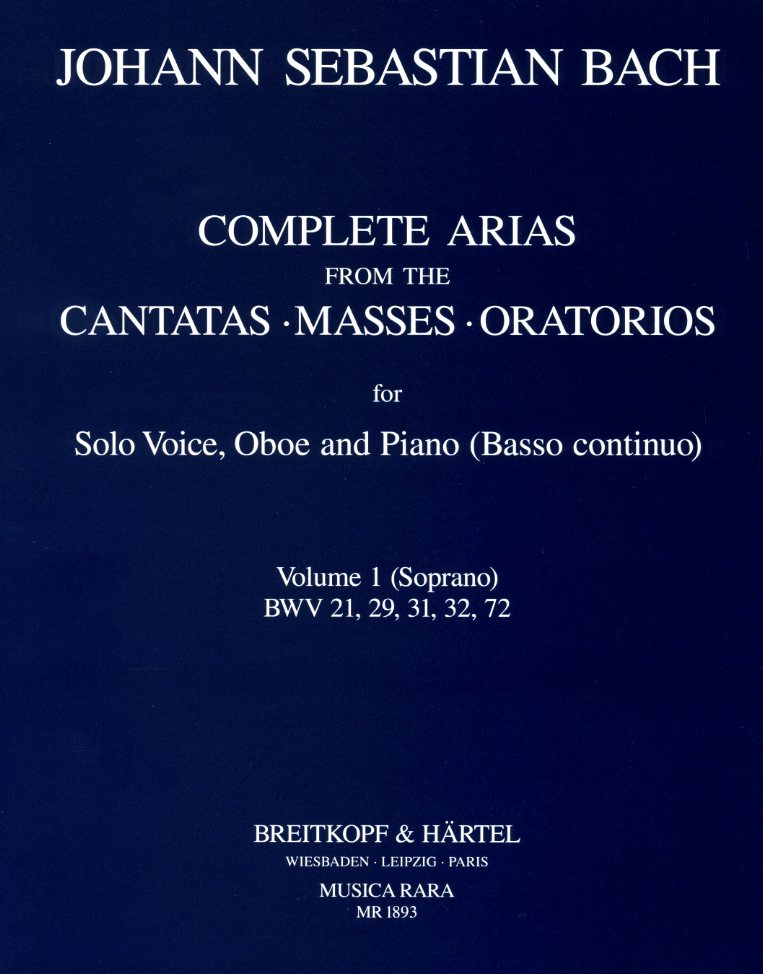 J.S. Bach: Kompl. Arien + Sinfonien<br>für Sopran, Oboe + BC - Band 1