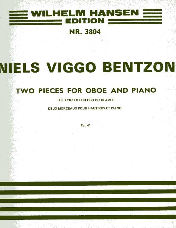 N.V. Bentzon: Two Pieces for<br>Oboe + Klavier op. 41