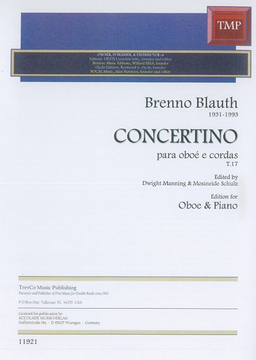 Blauth(1931-95): Concertino fr<br>Oboe + Streichorchester - KA