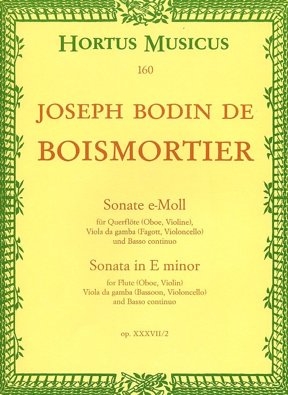J.B. Boismortier: Sonate e-moll op. 37/2<br>Querflöte (Oboe), Fagott + BC