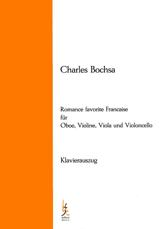 Ch. Bochsa(?-1821): &acute;Romance favorite<br>Francaise&acute; - für Oboe + Streichtrio - KA