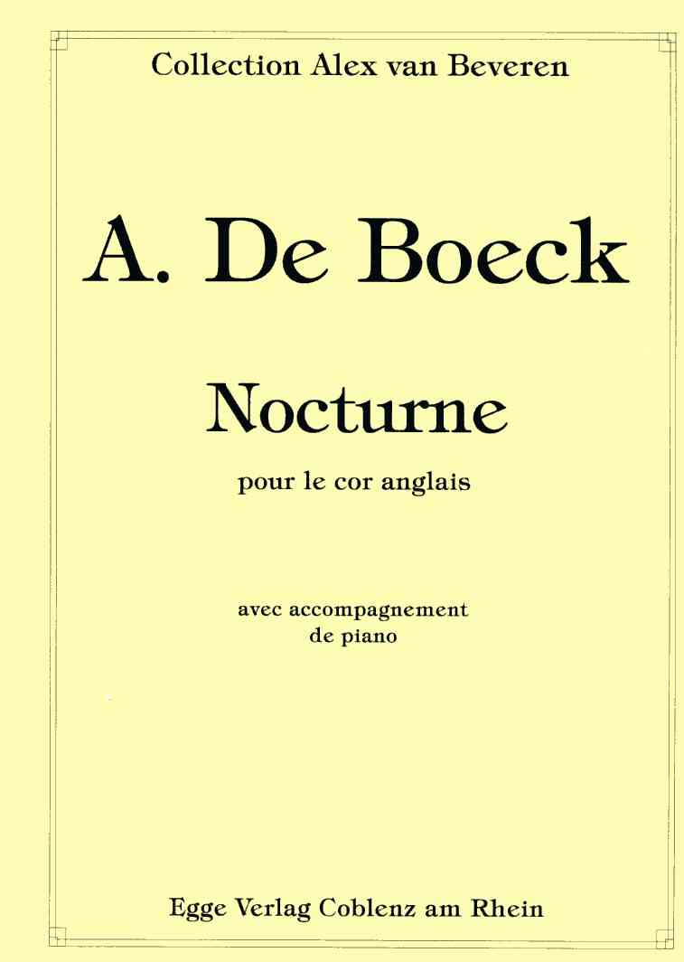 A.de Boeck: Nocturne<br>fr Engl. Horn + Klavier
