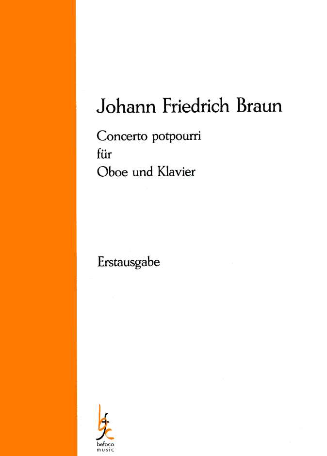 J.F. Braun(1759-1824): Concerto<br>potpourri - fr Oboe + Klavier