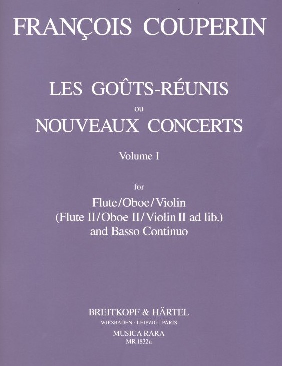 F. Couperin: Les Gouts-Runis or<br>Nouveaux Concerts Vol.1(5-8) Oboe + BC