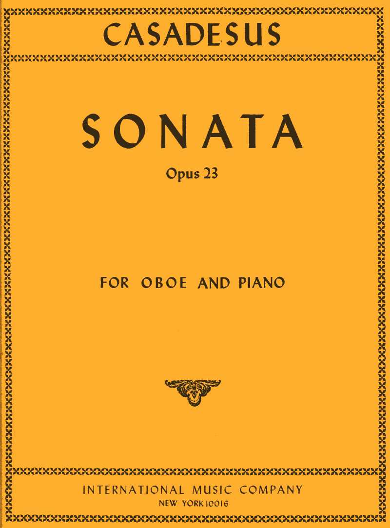 R. Casadeus(1899-1972): Sonate<br>op. 23 - fr Oboe + Klavier