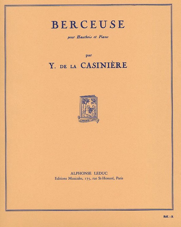 Casiniere: Berceuse<br>Oboe + Klavier