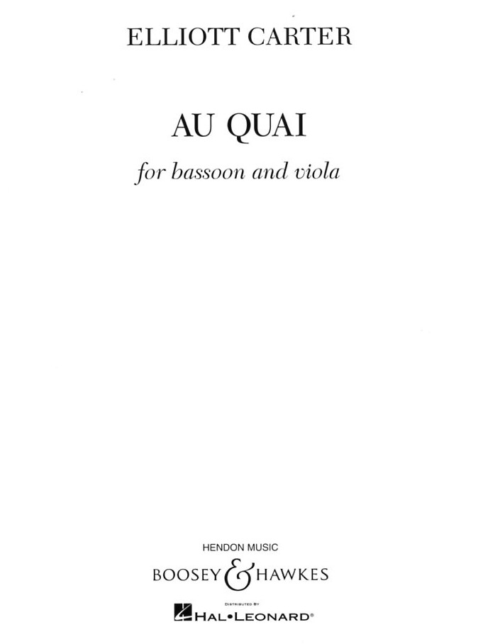 E. Carter: Au Quai<br>fr Fagott + Viola