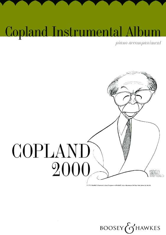 A. Copland: &acute;Copland for oboe&acute; - Stücke<br>für Oboe + Klavier (nur Klavierstimme)