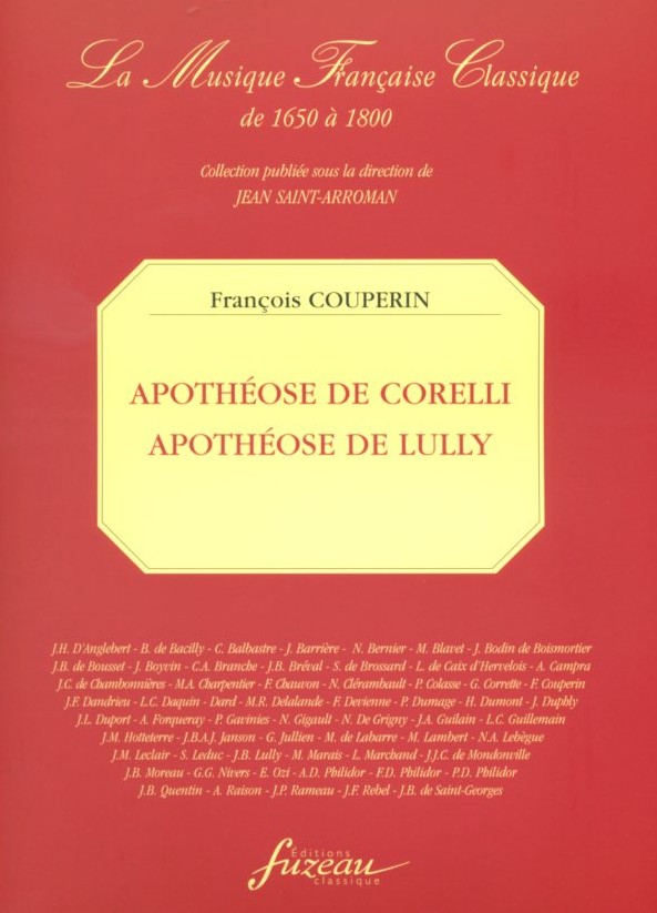 F. Couperin: L&acute; Apotheose de<br>Corelli + Lulli - 2 Oboen+BC /Fuzeau