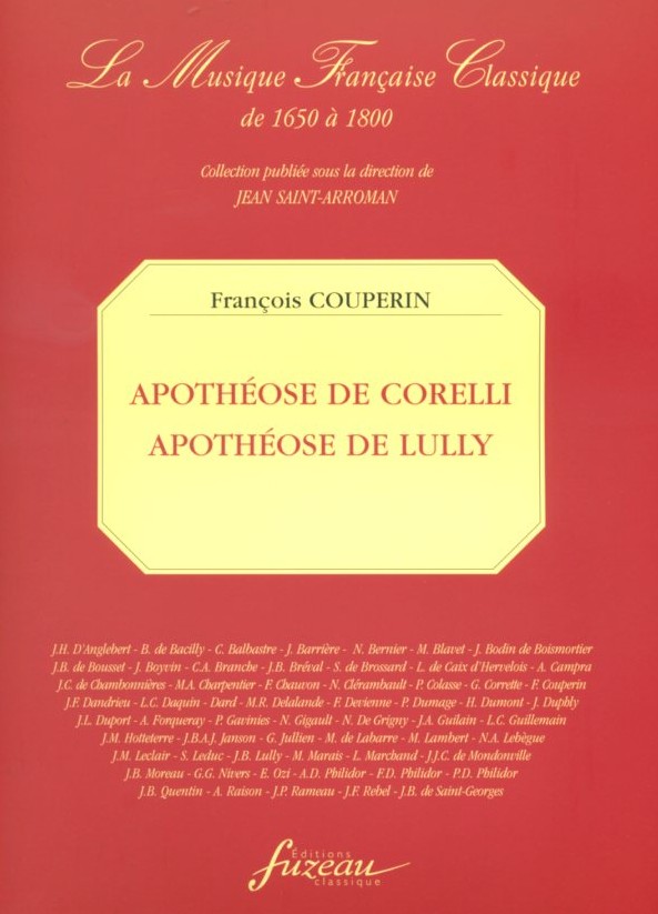 F. Couperin: L&acute; Apotheose de<br>Corelli + Lulli - 2 Oboen+BC /Fuzeau