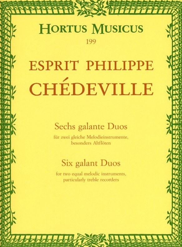E.Ph. Chedeville: Sechs galante Duos für<br>2 Melodieinstrumente