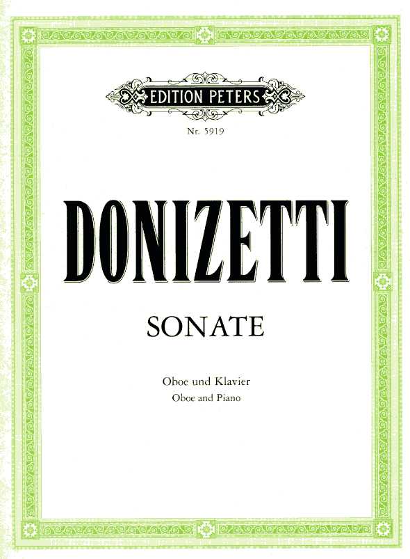 G. Donizetti: Sonate F-Dur fr<br>Oboe + Klavier - Peters