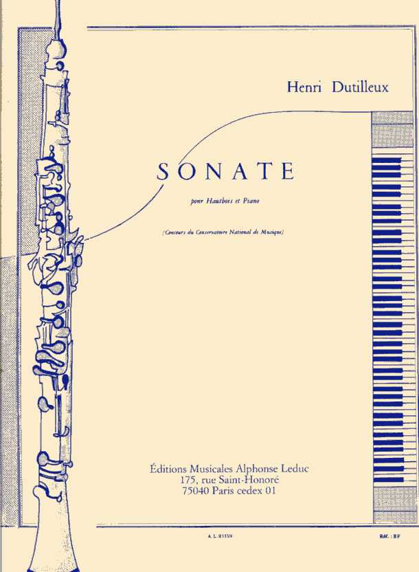 H. Dutilleux: Sonate fr<br>Oboe + Klavier