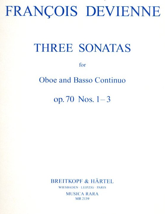 F. Devienne: 3 Sonaten in C, F, B op. 70<br>Oboe + BC