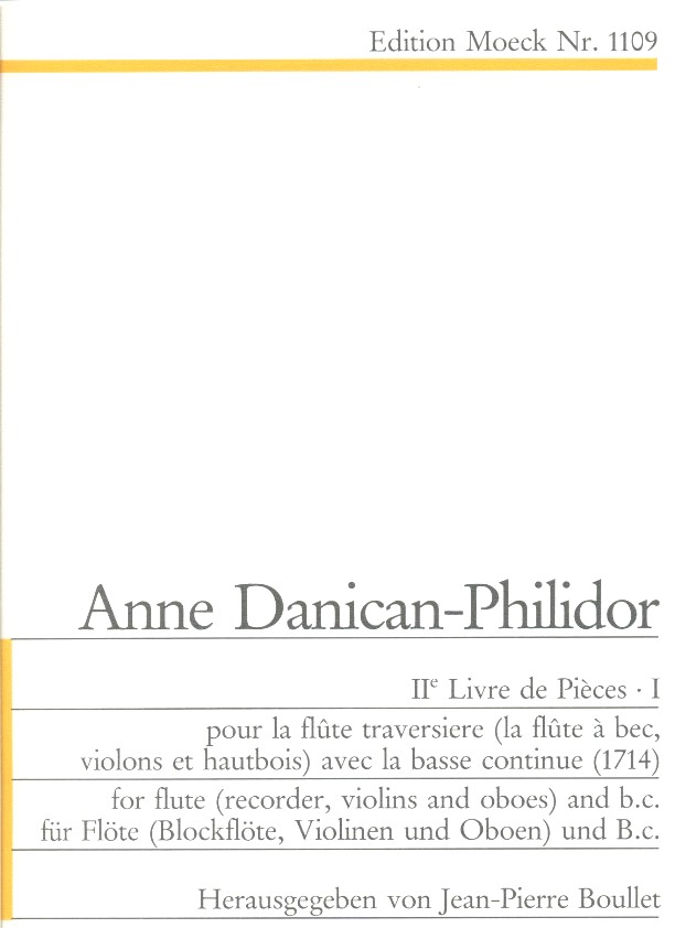 Anne Dancian-Philidor: II Livre de<br>Piéces I - für Oboe(Flöte/Violine) + BC