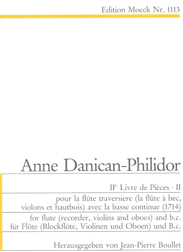 Anne Dancian-Philidor: II Livre de<br>Pices II - fr Oboe(Flte/Violine) + BC