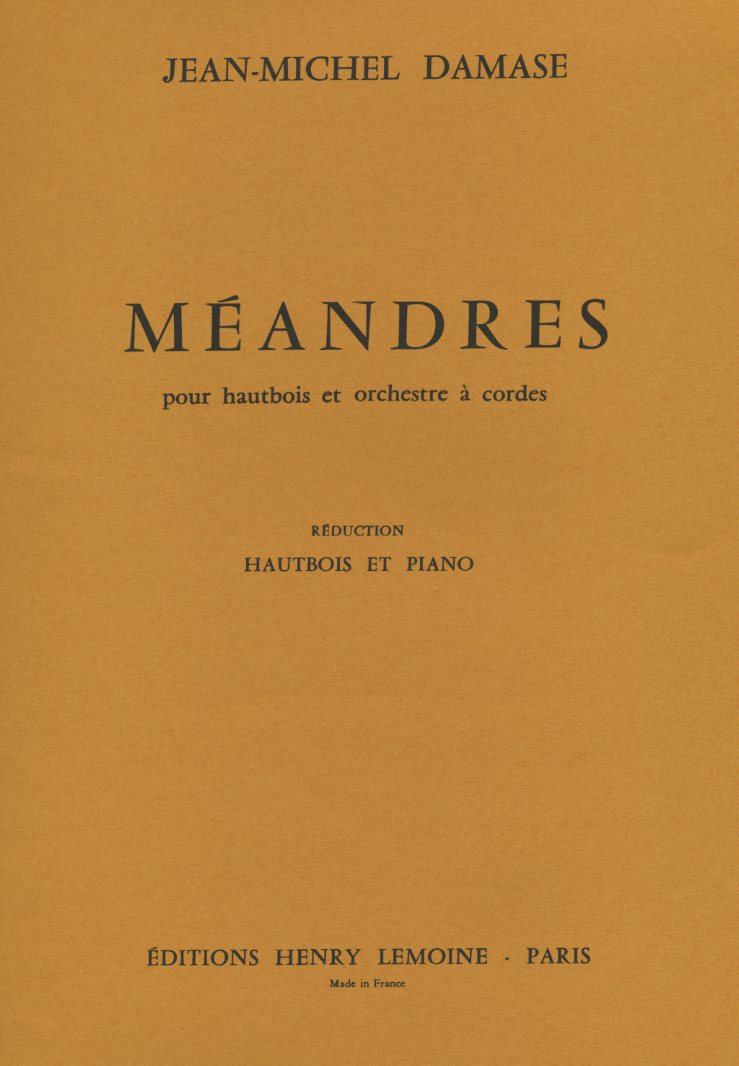 J.M. Damase: Meandres -<br>Oboe + Streichorchester - KA