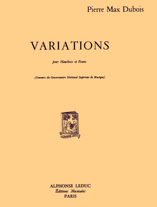 P.M. Dubois: Variations pour<br>Hautbois et piano