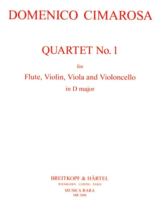 C. Cimarosa: Quartett No. 1 D-Dur / Oboe<br>Oboe(Fl), Violine, Violo + Vc  / Stimmen