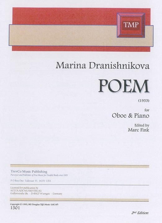 M. Dranishnikova(1929 -1994):<br>Poem (1953) - für Oboe + Klavier
