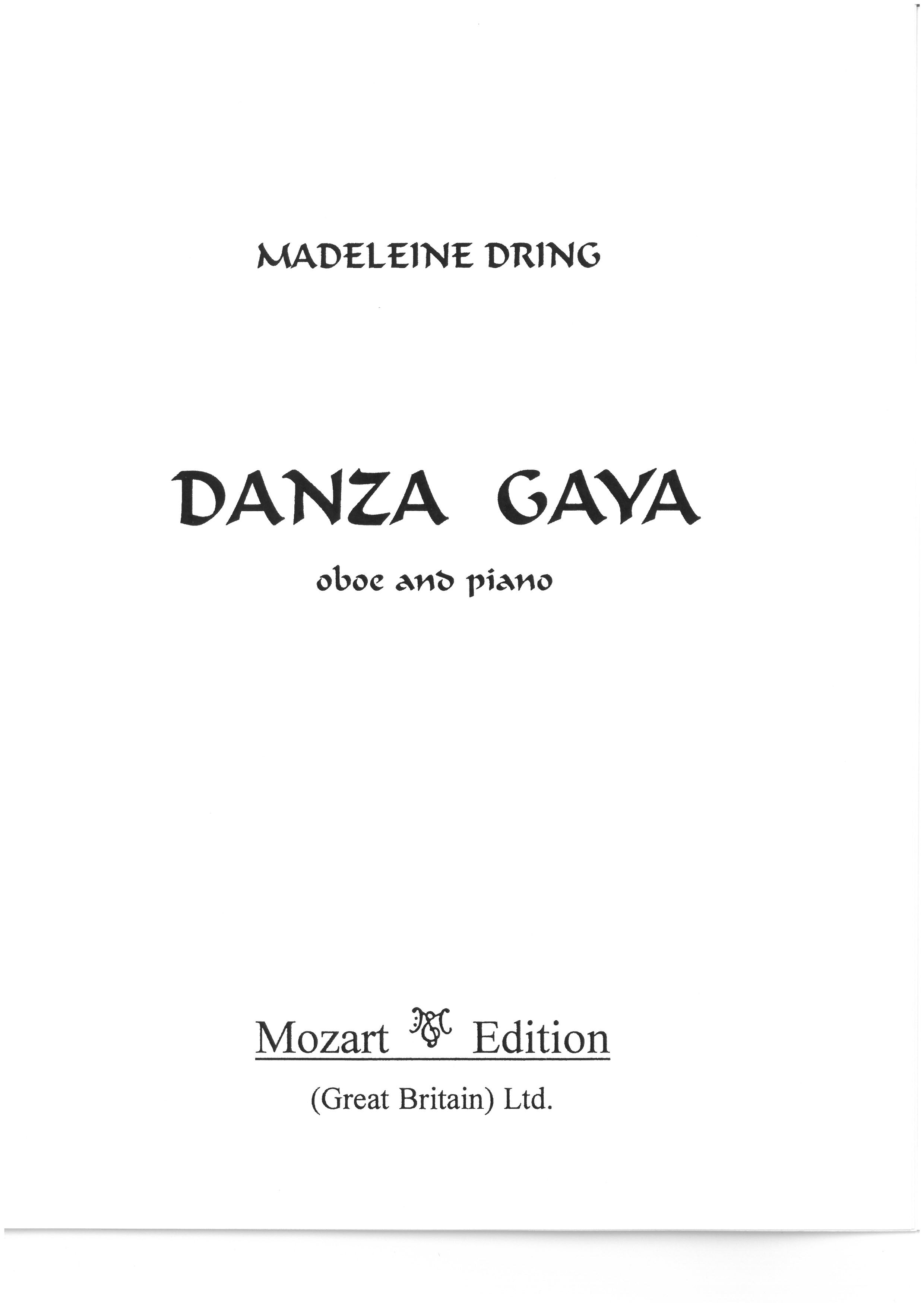 M. Dring (1923-1977): Danza Gaya<br>für Oboe + Klavier