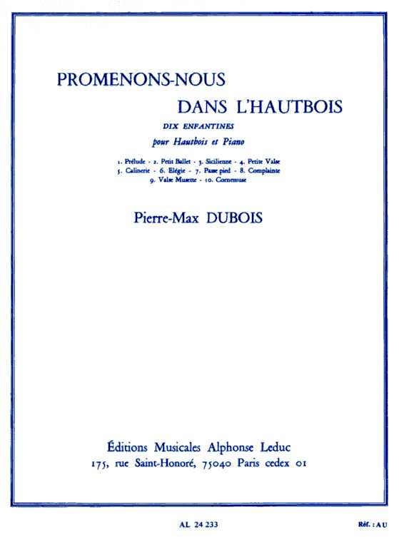 P.M. Dubois: Promenons-nous dans<br>l&acute; Haubois - Oboe + Klavier